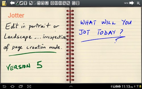 Android application Jotter (For Galaxy Note) screenshort