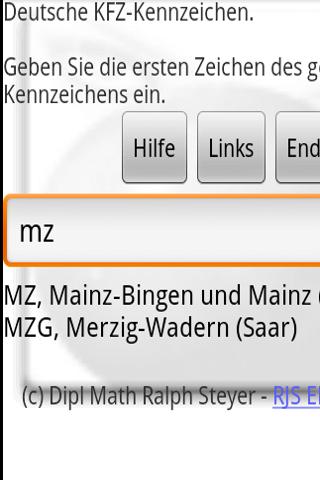 Welches KFZ-Kennzeichen? Screen 3