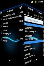 Blue Simple Theme GO SMS poster 3