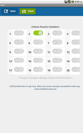 【免費教育App】ACER-MATH:  Fact Tables-APP點子