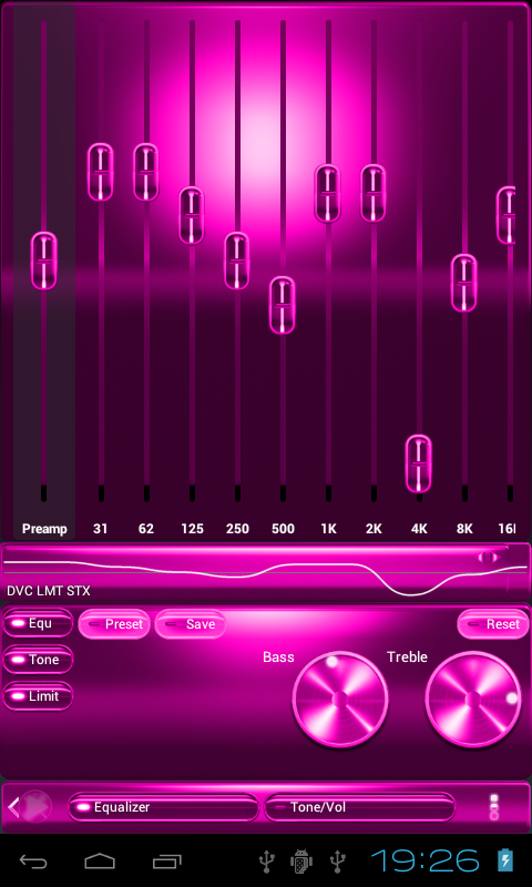 Poweramp SKIN PINK METAL SKIN Screen 2