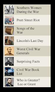 Lastest U.S. History Lists - CIVIL WAR APK