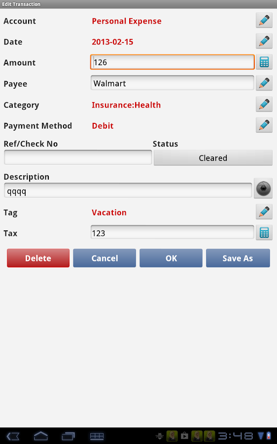 Expense Manager Android