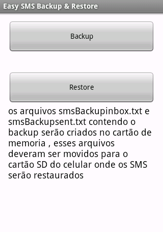 Easy SMS Backup Restore