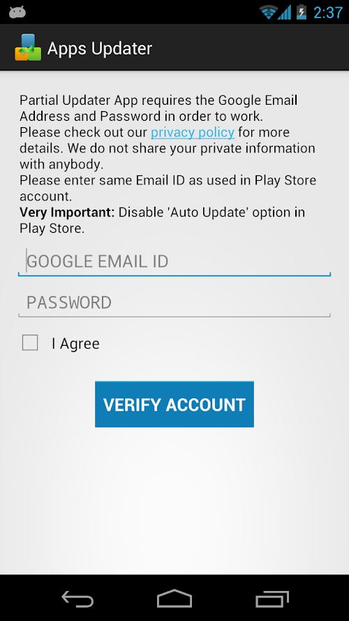 Android application Play Apps Updater - PRO screenshort
