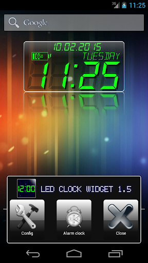 LED clock widget