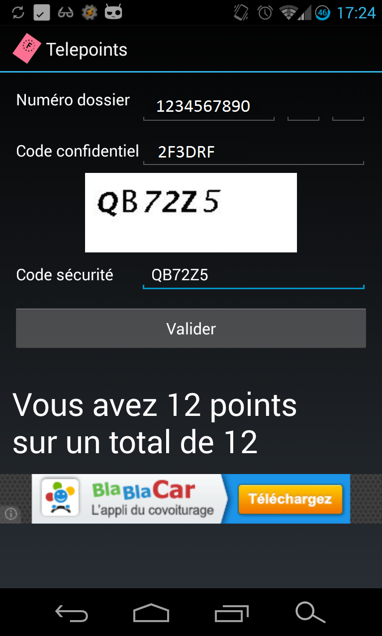 Télépoints Screen 1
