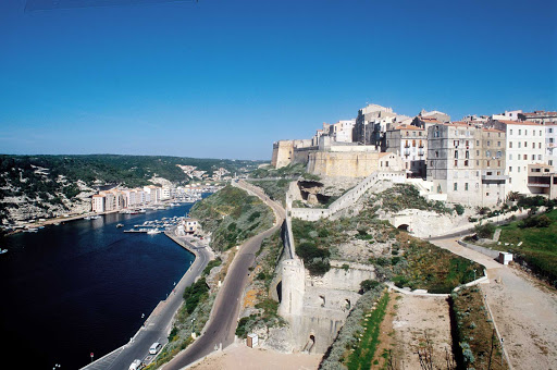 Visit the Bonifacio Citadel in Corsica, France, during a shore excursion on your   Royal Clipper sailing. 