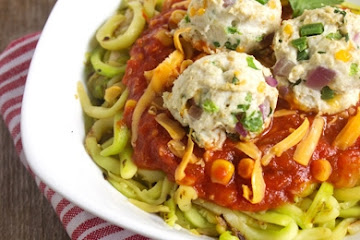 Easy Mexican Meatballs with Zucchini Noodles