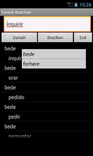 Danish Brazilian Dictionary