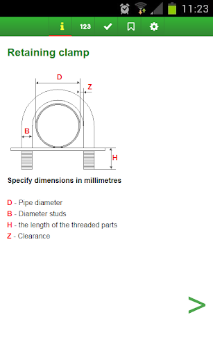 Calculation of the clamp