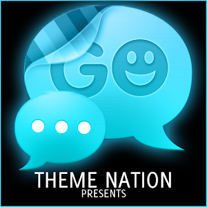 GO SMS Theme Blue Neon logo