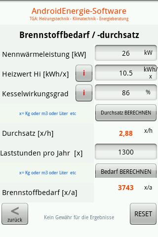 Heizkessel 1 Kesselberechnung