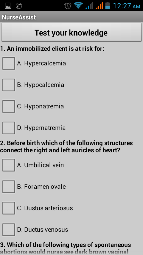 Nursing Calculators Screen 2
