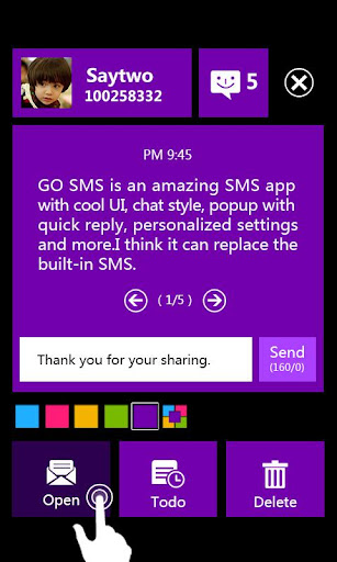 【免費通訊App】GO SMS PRO WP8 Popup ThemeEX-APP點子