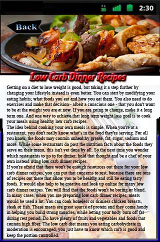 Low Carb Dinner Recipes