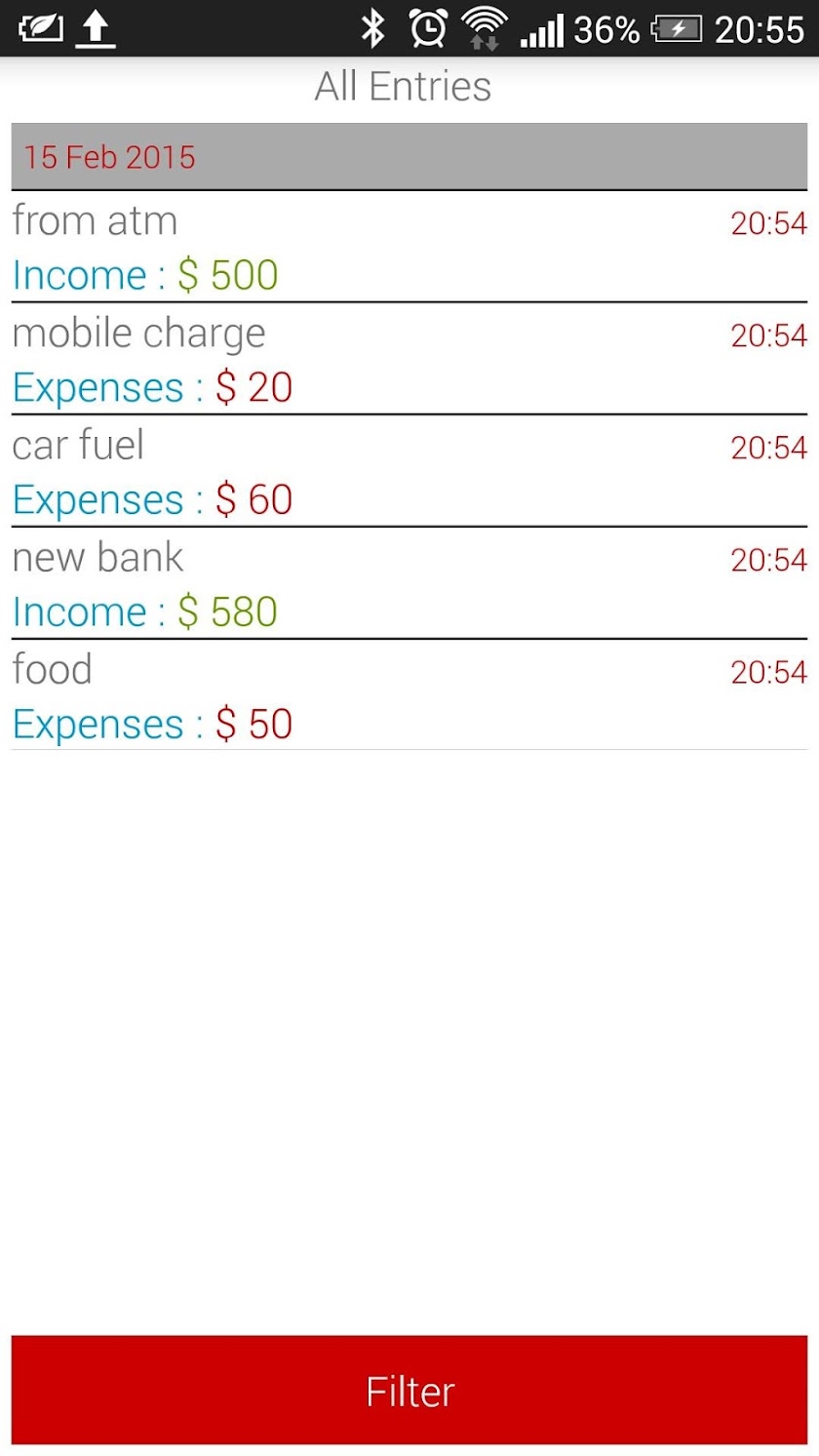 Pocket Money App Screen 3