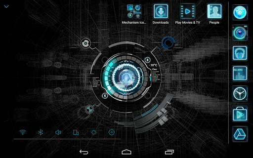 Black mechanic Atom Theme