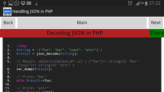 Handling JSON in PHP Screenshots 0