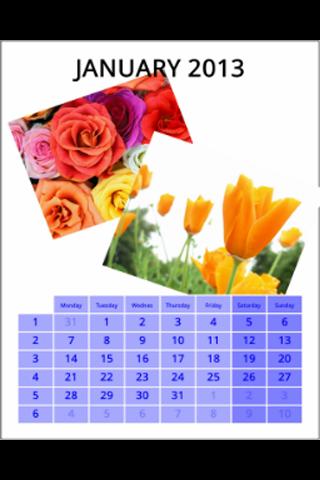 Printable wall calendar free