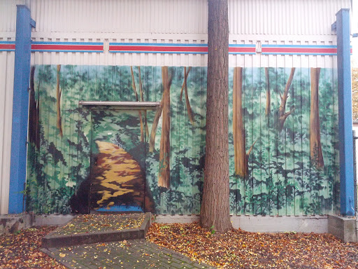Wald-Wandmalerei