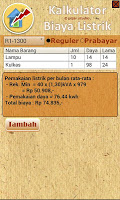 Kalkulator Biaya Listrik APK ภาพหน้าจอ #5