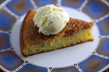 Blood Orange Cardamom Cake With Mint Feta Ice Cream