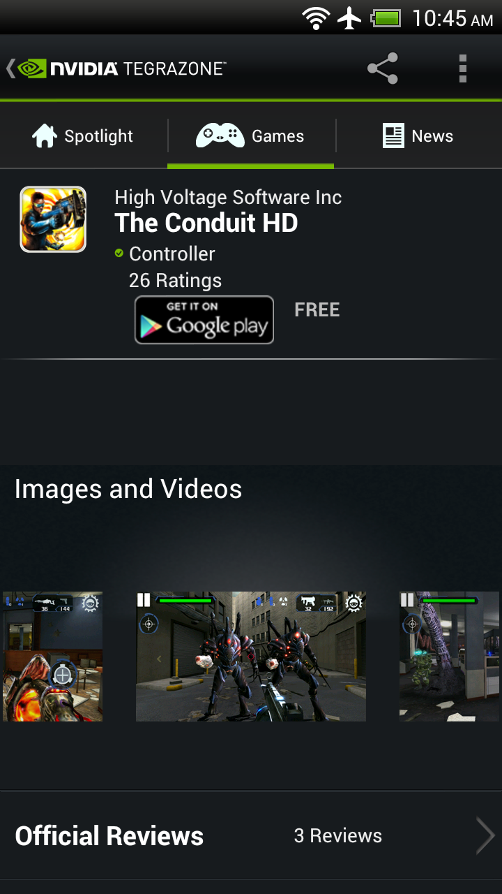 NVIDIA TegraZone 2 Screen 3