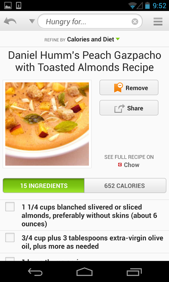   Recipes & Nutrition-skjermdump 