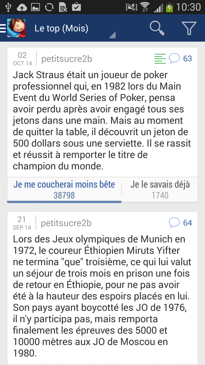Android application Se Coucher Moins Bête screenshort