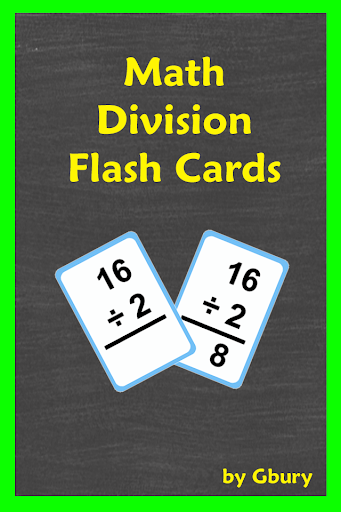 Math Division Flash Cards