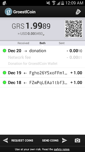 Groestlcoin Wallet beta