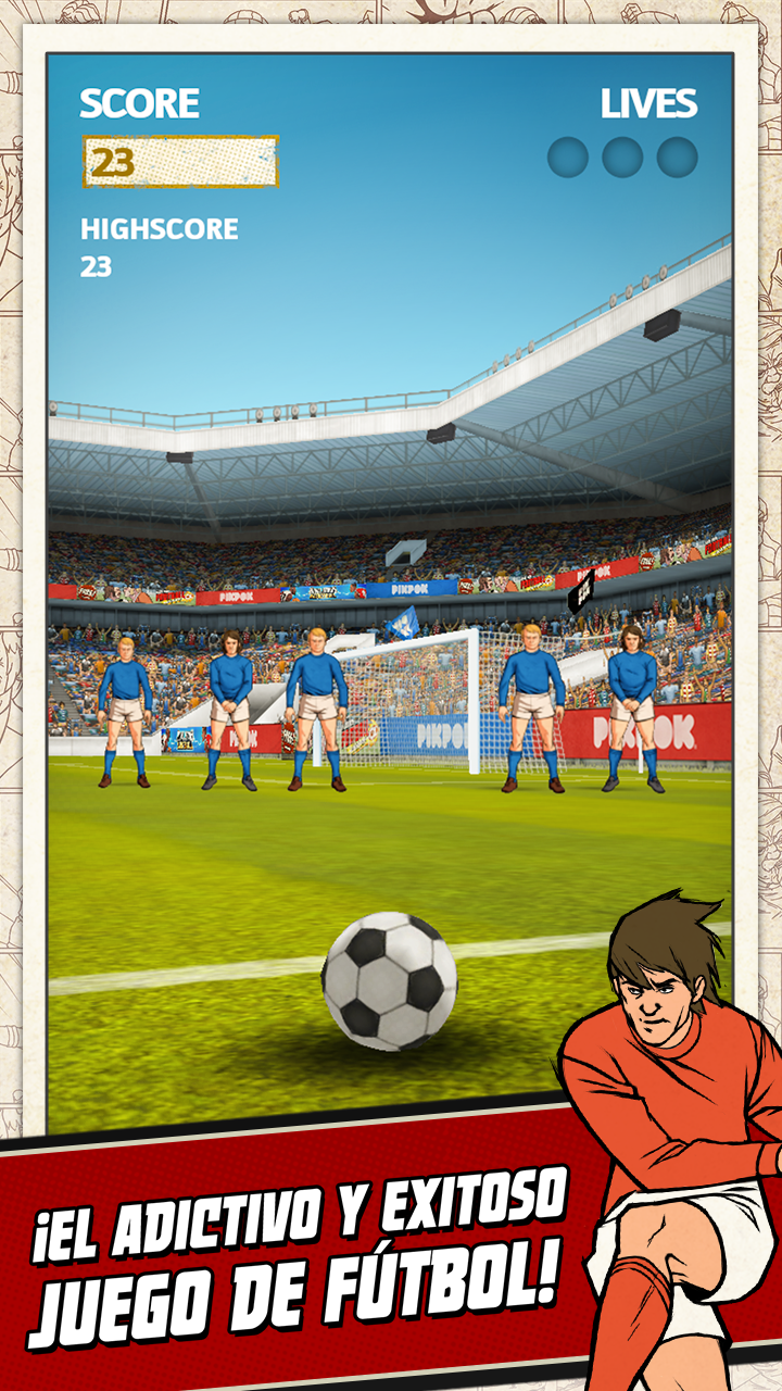 Android application Flick Kick Football screenshort
