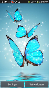 Free Cool Blue Butterfly HD Live WP APK