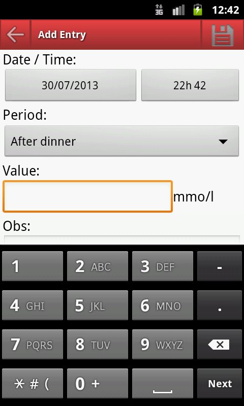 DMcontrol Premium - Diabetes Screen 2