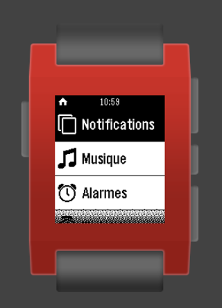 Pebble French Translatio​n Screen 1