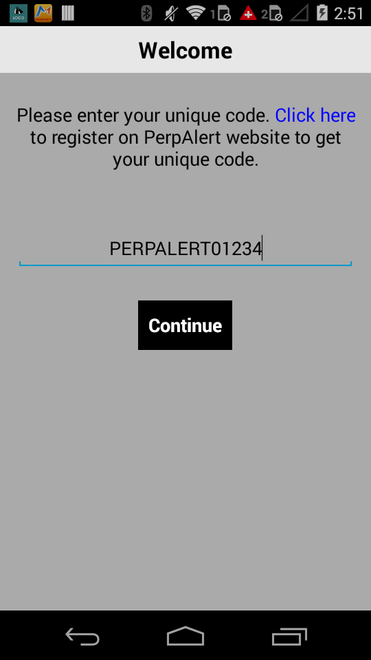 PerpAlert Screen 1