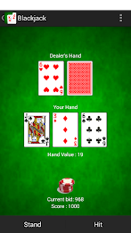 Blackjack 21 card game poster 2