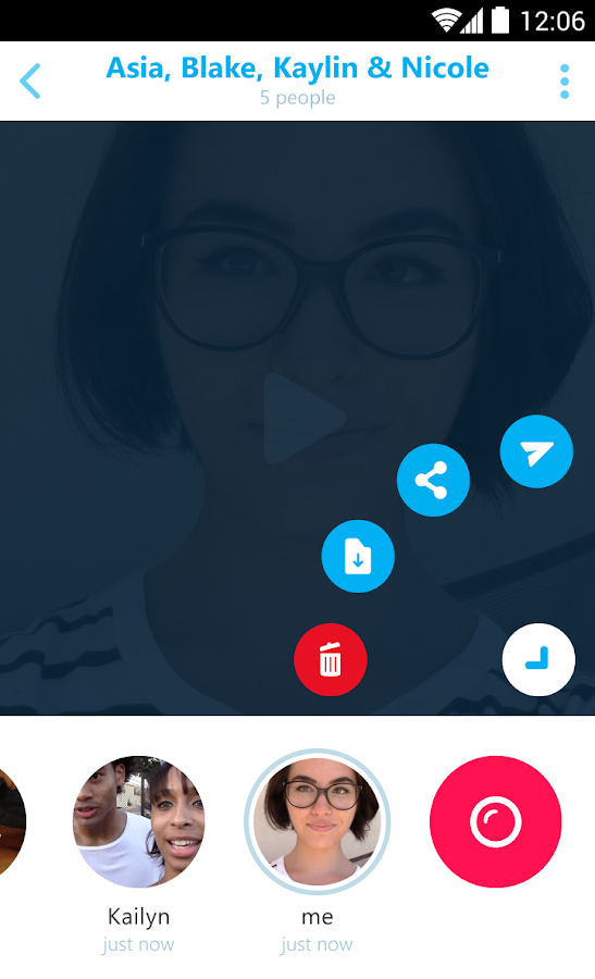    Skype Qik: Group Video Chat- screenshot  