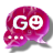 GO SMS Theme Pink Dark Star mobile app icon