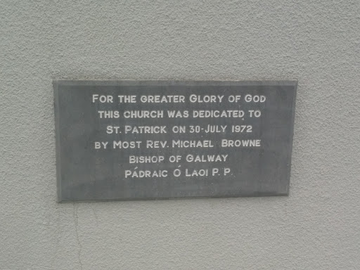 Galway - St Patrick Church Plaque