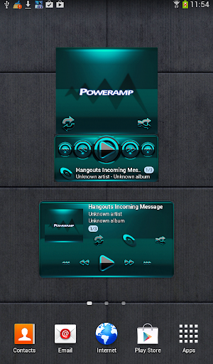 Poweramp widget BLACK Turquois