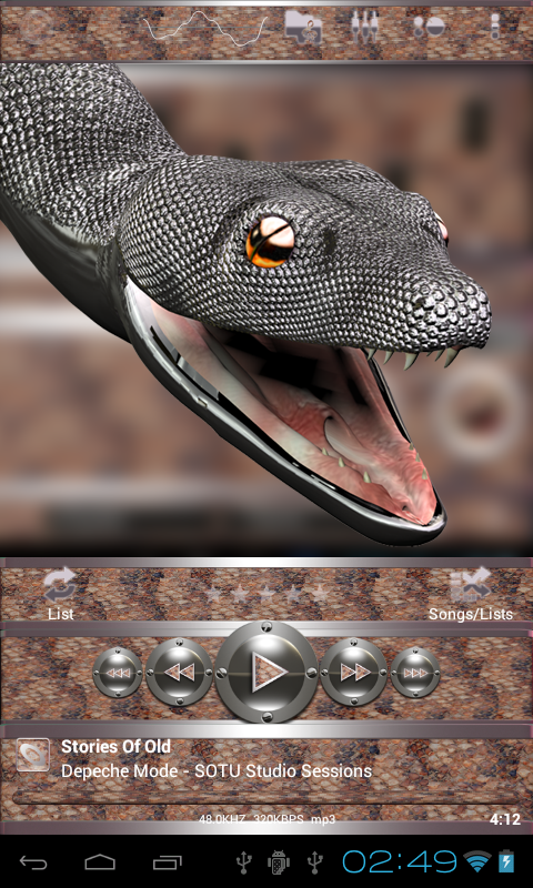 poweramp skin brown snake Screen 2