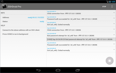 SSHDroid Screenshot