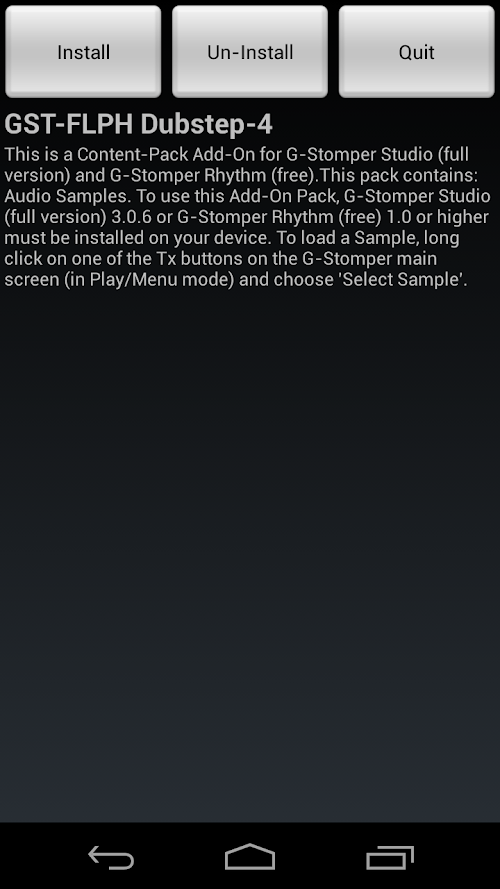 Android application G-Stomper GST-FLPH Dubstep-4 screenshort