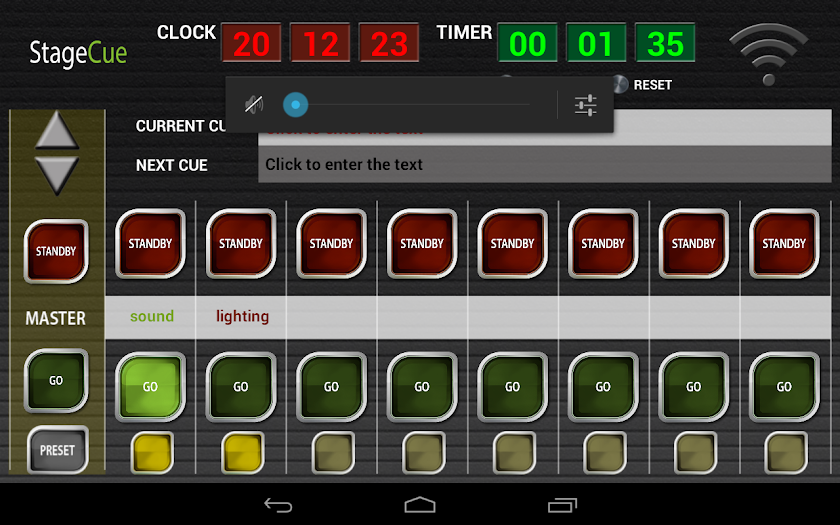 StageCue - 8 Channel Cue light Screen 3