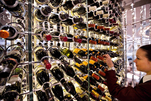 The sommeliers on board Celebrity Solstice will assist you in selecting the perfect wine to accompany your meal.