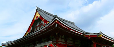 Tejado del templo en Asakusa
