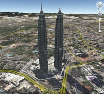 Google Earth - Petronas Twin Towers