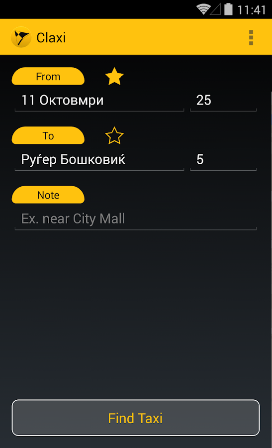 Claxi - Click for Taxi - screenshot